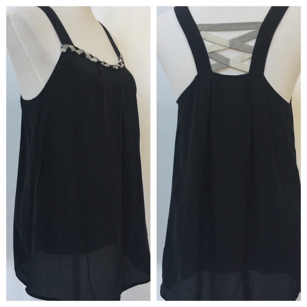 Kimchi Blue for Urban Outfitters Black Silk Tank
